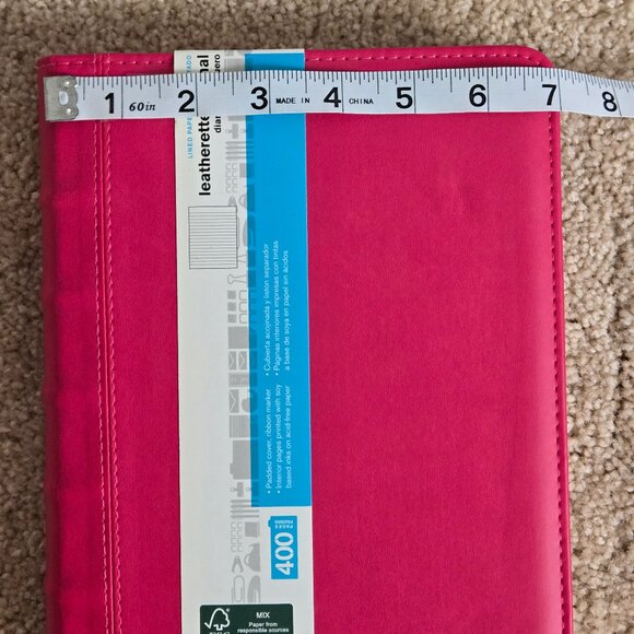 Faux leather pink notebook journal - Picture 5 of 6